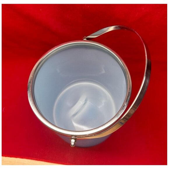 Blue MINI Ice Bucket Plastic w/ Chrome Metal Trim & Handle by Wild Eye Designs - Picture 3 of 5